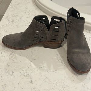 Vince Camuto grey suede booties